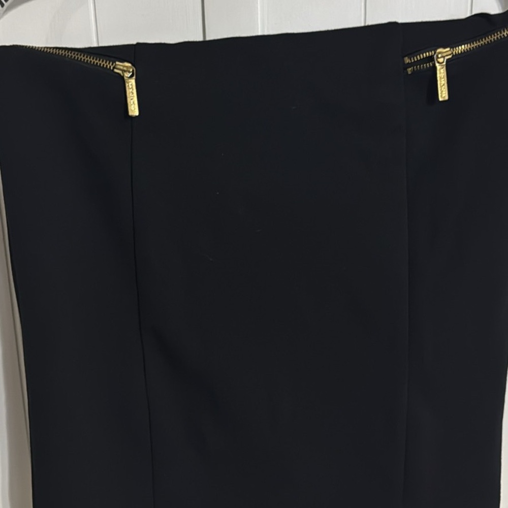 Michaels Black Pencil Skirt with Gold Zippers